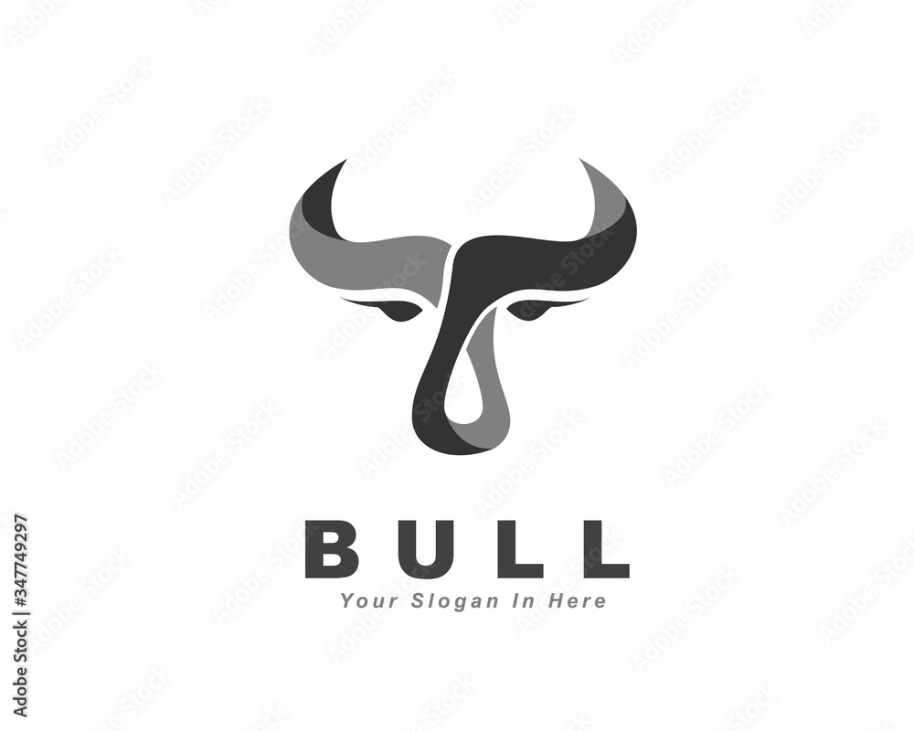 abstract Simple elegant head bull cow buffalo ox logo design inspiration abstract Simple elegant head bull cow buffalo ox logo design inspiration
