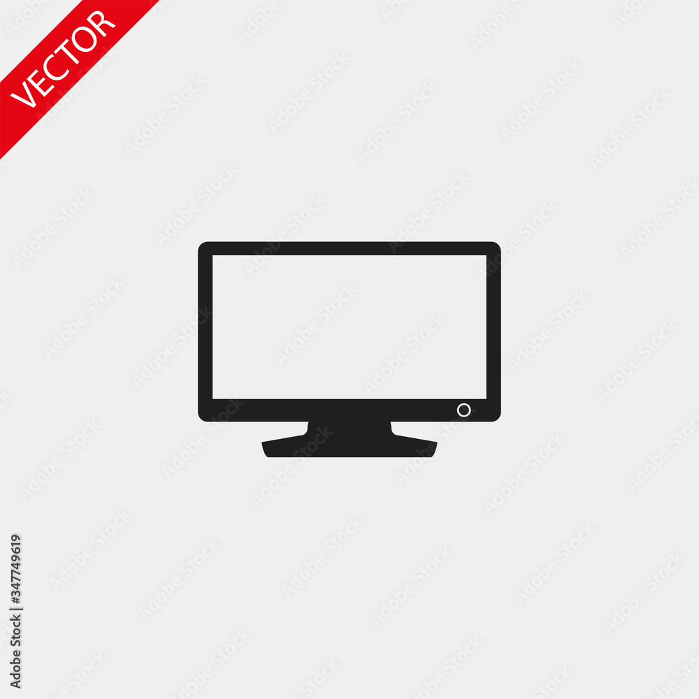 Monitor vector icon , lorem ipsum Flat design Monitor vector icon , lorem ipsum Flat design