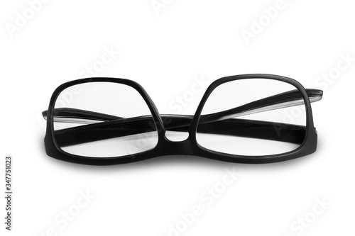 Modern fashion glasses isolated on white background with clipping paths for graphic design