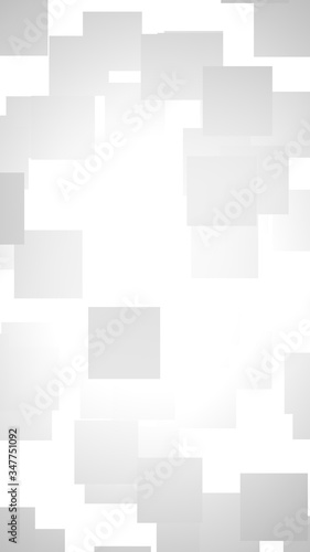 White abstract background. Misty backdrop with grey squares. 3D illustration