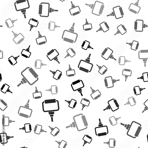 Black TPX loop training equipment icon isolated seamless pattern on white background. Sport equipment.  Vector Illustration