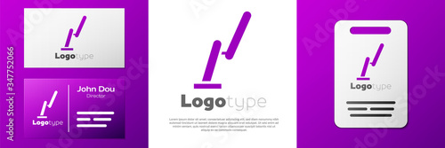 Logotype Windscreen wiper icon isolated on white background. Logo design template element. Vector Illustration