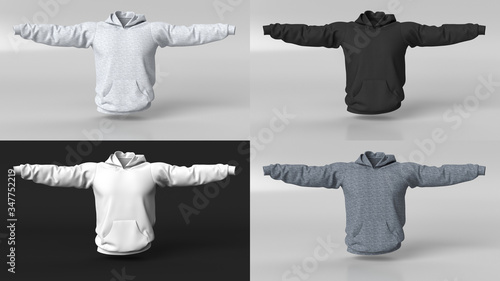 Mens Jumper clean empty template, mockup for design, logo