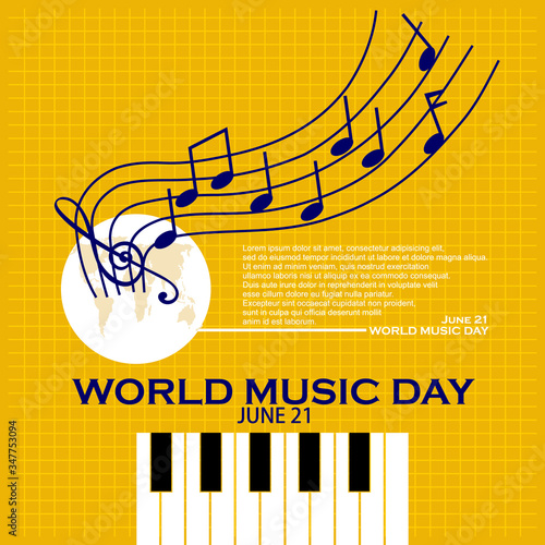 WORLD MUSIC DAY, BANNER AND POSTER