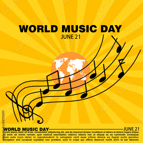 WORLD MUSIC DAY, BANNER AND POSTER