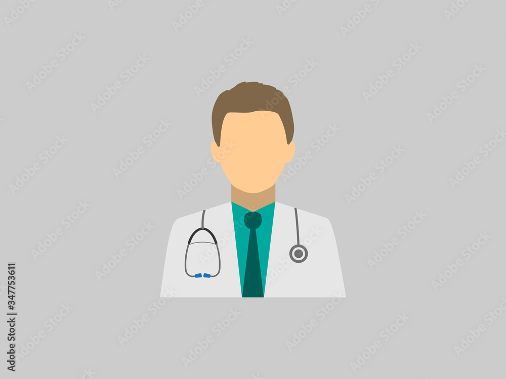 Fototapeta premium Doctor, health, medical icon. Vector illustration, flat design.
