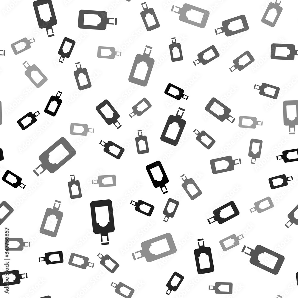 Black Whiskey bottle icon isolated seamless pattern on white background. Vector Illustration Black Whiskey bottle icon isolated seamless pattern on white background. Vector Illustration