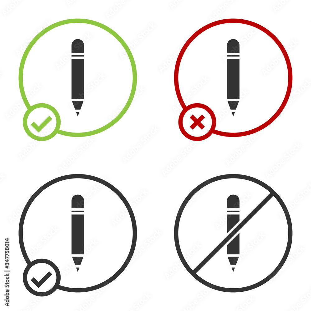 Black Pencil with eraser icon isolated on white background. Drawing and educational tools. School office symbol. Circle button. Vector Illustration Black Pencil with eraser icon isolated on white background. Drawing and educational tools. School office symbol. Circle button. Vector Illustration