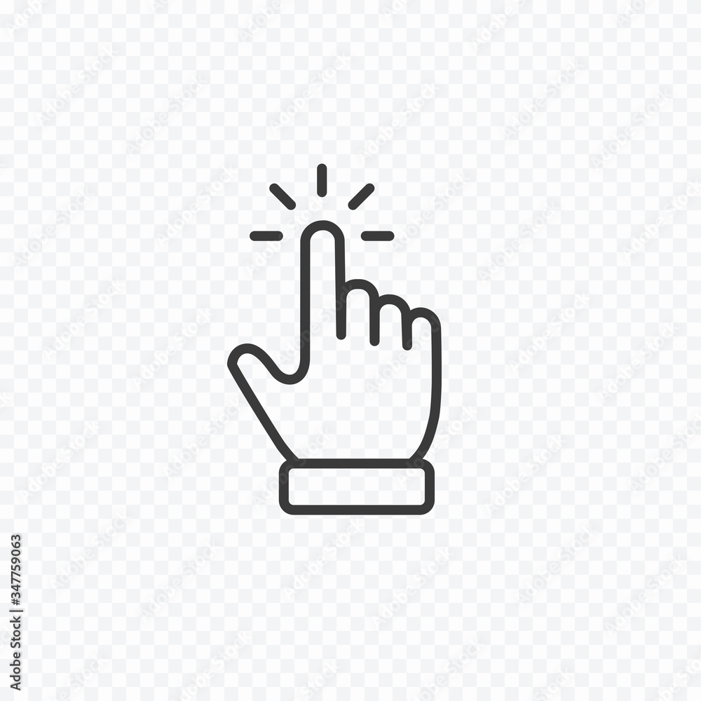 Hand click icon. Vector mouse pointer symbol Stock Vector