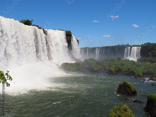 Waterfall in Iguazu National Park  Foz do Iguacu  Brazil