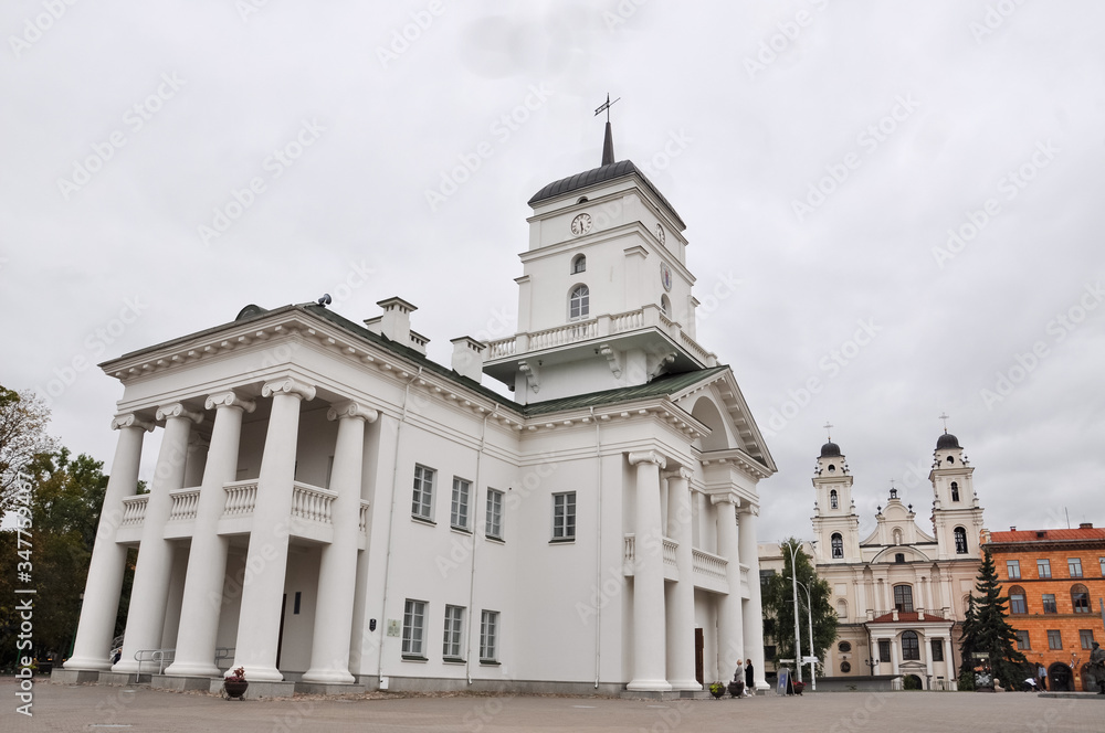 Minsk City Hall - an administrative building town hall in the central part of Minsk, on the High Market in the Upper Town, monument of architecture of classicism.