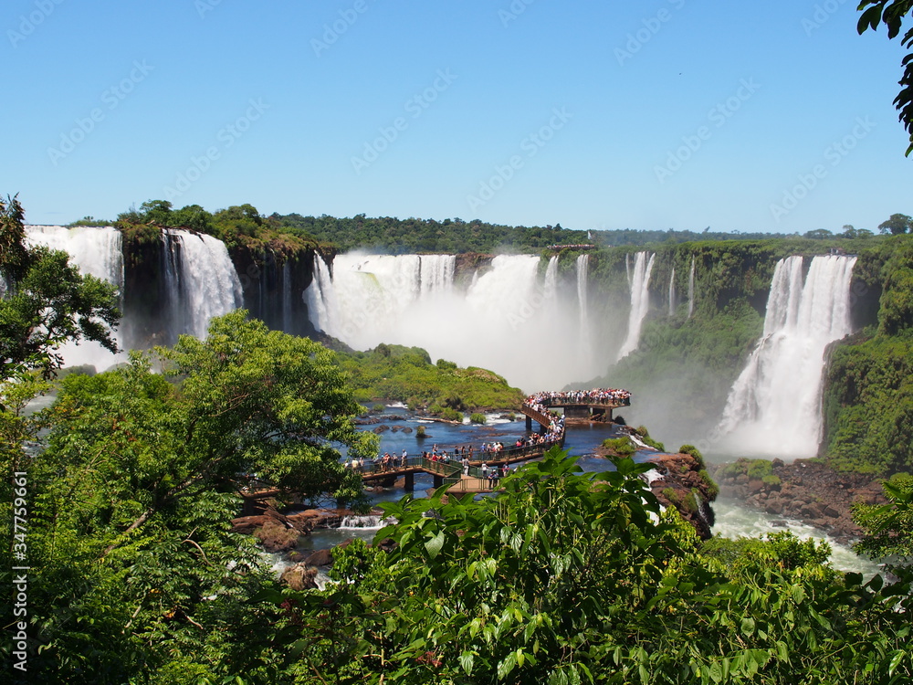 Waterfall in Iguazu National Park, Foz do Iguacu, Brazil