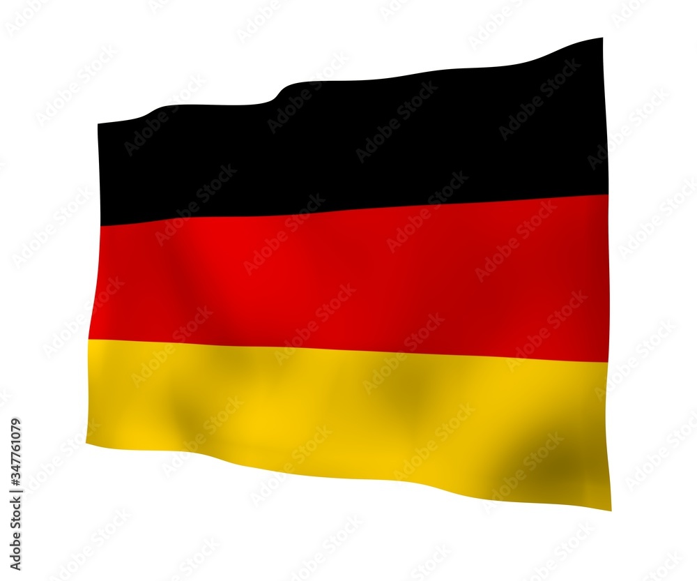 Flag of Germany. Wide format 3D illustration. State symbol of the Federal Republic of Germany. 3D rendering Flag of Germany. Wide format 3D illustration. State symbol of the Federal Republic of Germany. 3D rendering