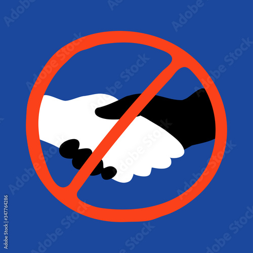 CoronaVirus collection - Warning handshake sign