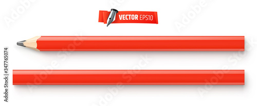 Crayons de charpentier vectoriels sur fond blanc