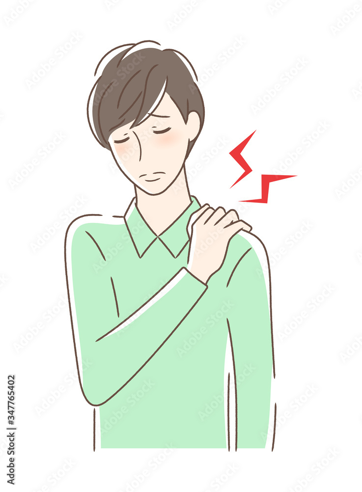 肩こりに悩む男性