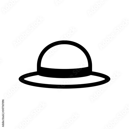 Hat icon. farmer straw hat. Headpiece for sun protection. Vector illustration