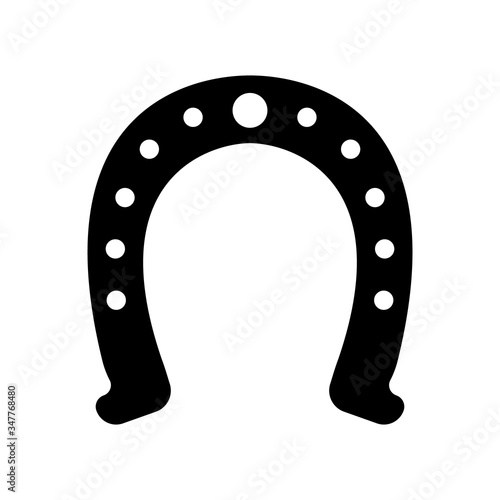 Horseshoe icon. Vector illustration of horse horseshoe, symbol of good luck.