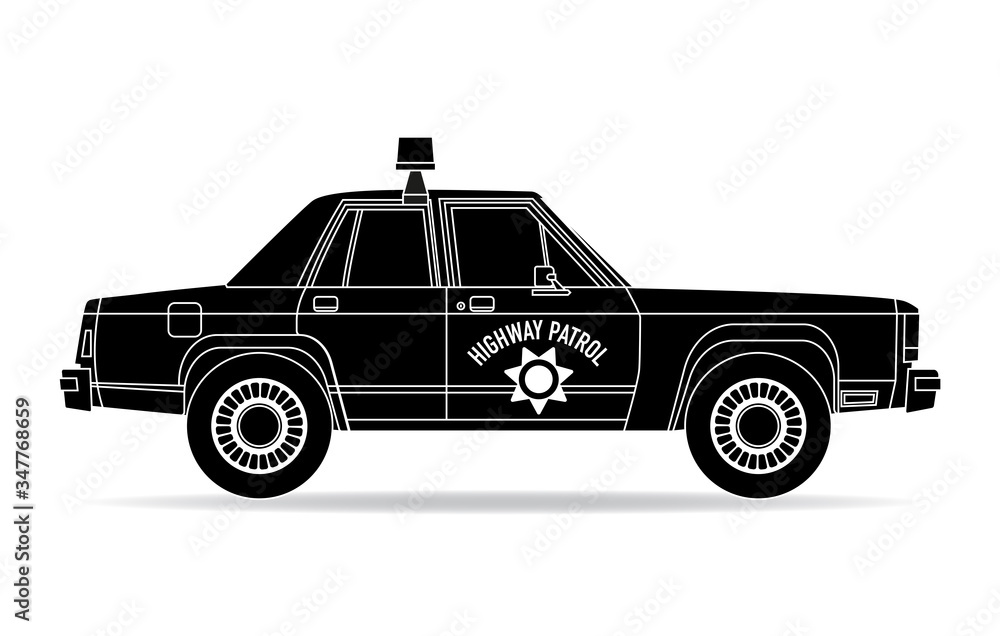 Amerikanisches Polizeiauto aus den 70 er Jahren
