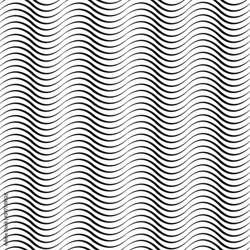Abstract wave lines Pattern on white background.
