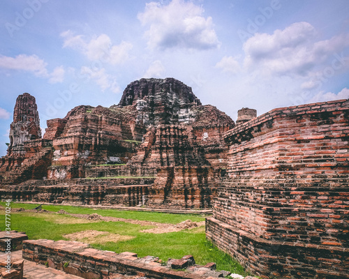 AYUTTHAYA, THAILAND many Tourists from around the world MUST visit went come to Thailand,  Ayutthaya is old Thailand grand palace and famous sightseeing place, world heritage of Thailand

