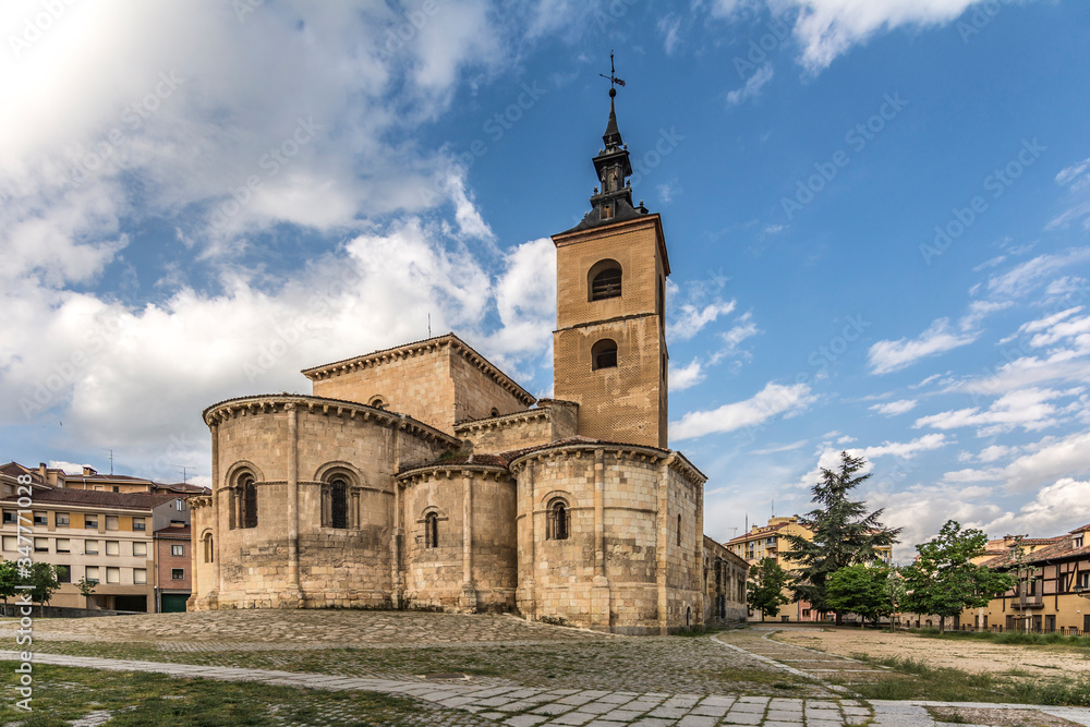 Church of San Millan in Segovia, 12th century Romanesque style (Castilla y León, Spain)