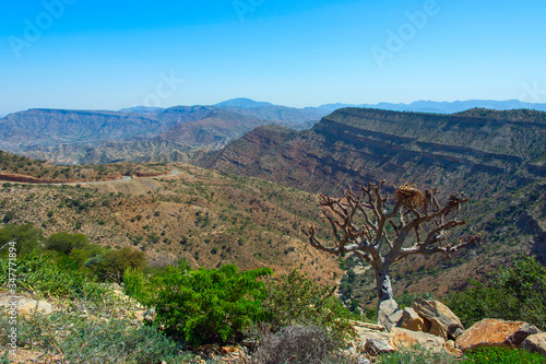 View over scenic valley in Afar region, Ethiopia