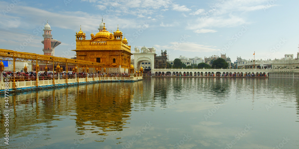  golden temple in the city of  Amritsar-India,main temple of sikh people