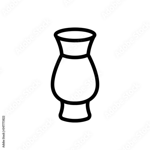 ceramic vase icon vector. ceramic vase sign. isolated contour symbol illustration photo