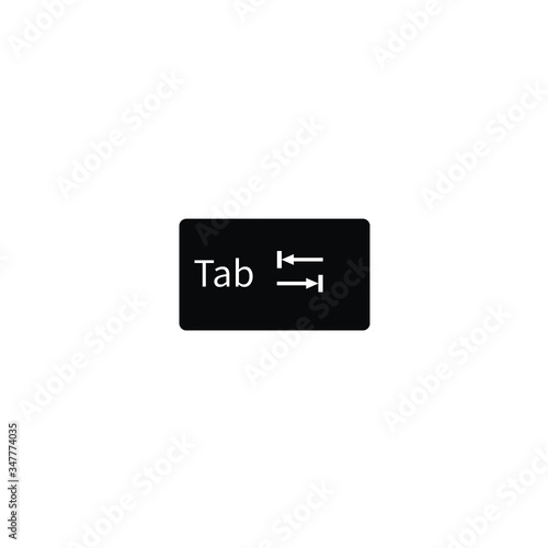 keyboard shortcut icon - Tab Key flat style