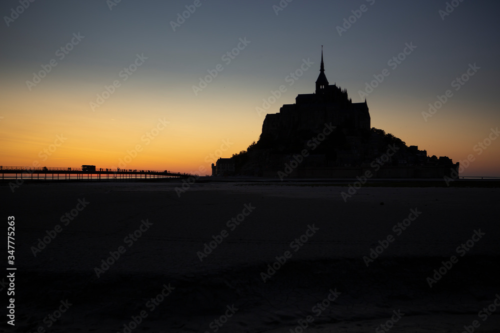 Le Mont Saint Michel in evening light