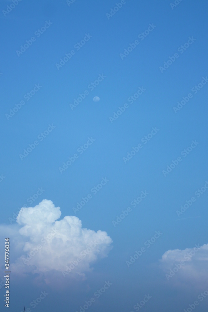 moon light from home at afternoon time. moon light from home at afternoon time.