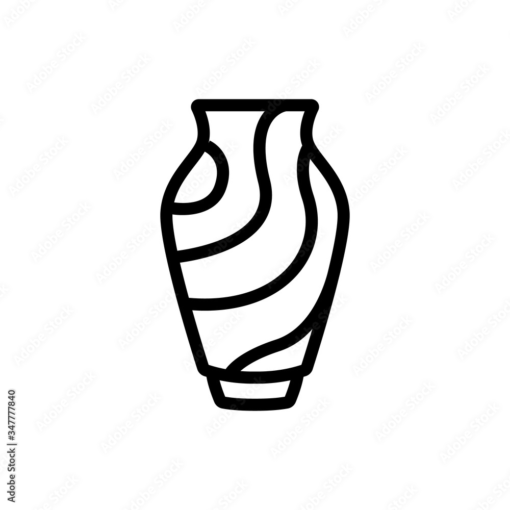 spiral flower vase icon vector. spiral flower vase sign. isolated contour symbol illustration