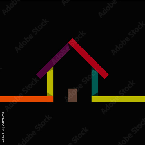 maison coloré concept construction, rénovation,assurance