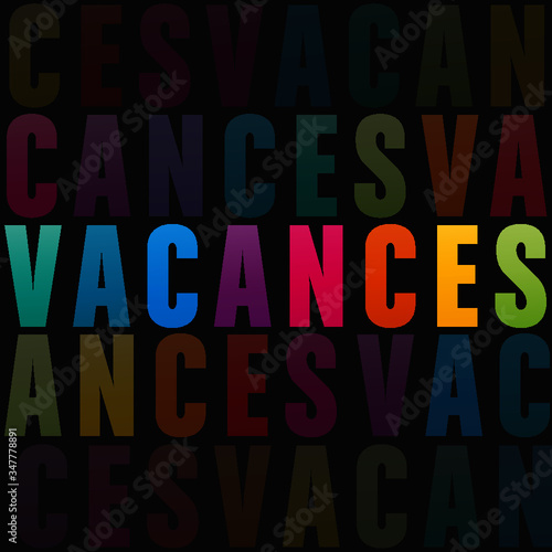 typographie vacances coloré- vecteur