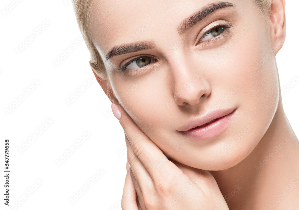 Woman clean skin beauty face cosmetic concept pure beautiful female Woman clean skin beauty face cosmetic concept pure beautiful female