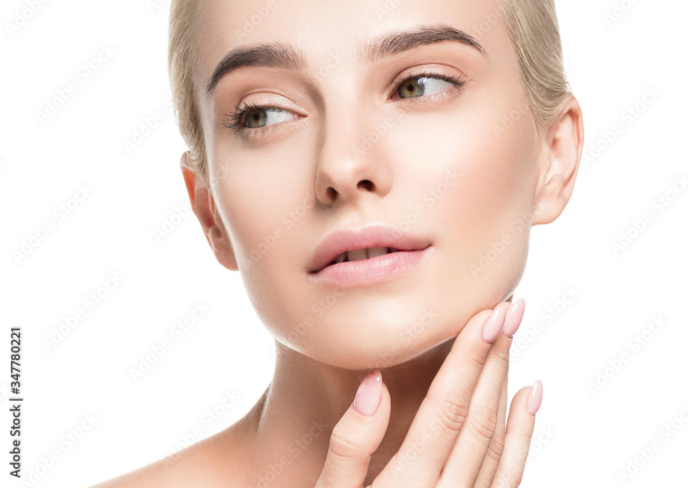 Woman clean skin beauty face cosmetic concept pure beautiful female Woman clean skin beauty face cosmetic concept pure beautiful female