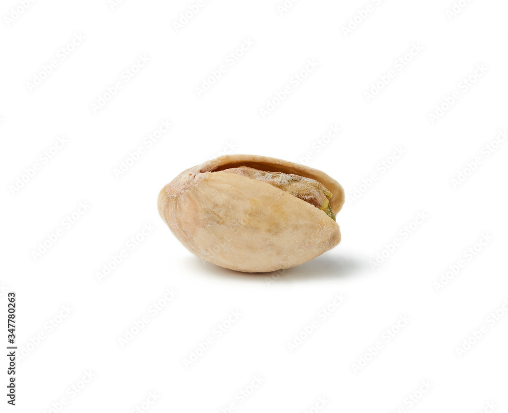 fried salted pistachio isolated on a white background fried salted pistachio isolated on a white background