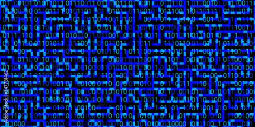 Tableau sur toile background with blue numbers on a black background