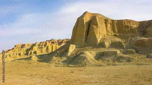 Yadan landform in Urho Ghost Castle, also known as Wind City, because of its landscape shaped by wind erosion. Located at northwest of Xinjiang and 100 km northeast of Karamay City