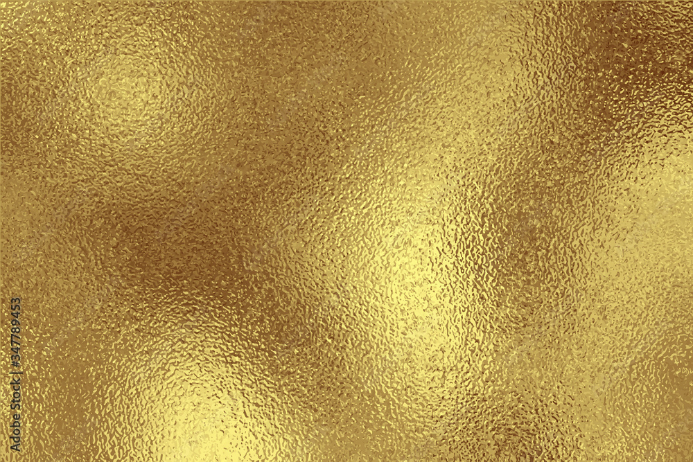 Gold metallic effect foil. Golden texture for design. Beautiful background.  Abstract glitter mottled speckled structure. Shine glitterer metal effect.  Gold surface. Backdrop golden metal plate. Vector Stock Vector | Adobe Stock