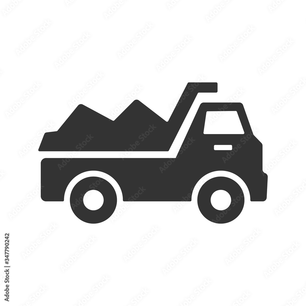 Naklejka premium Dump truck icon