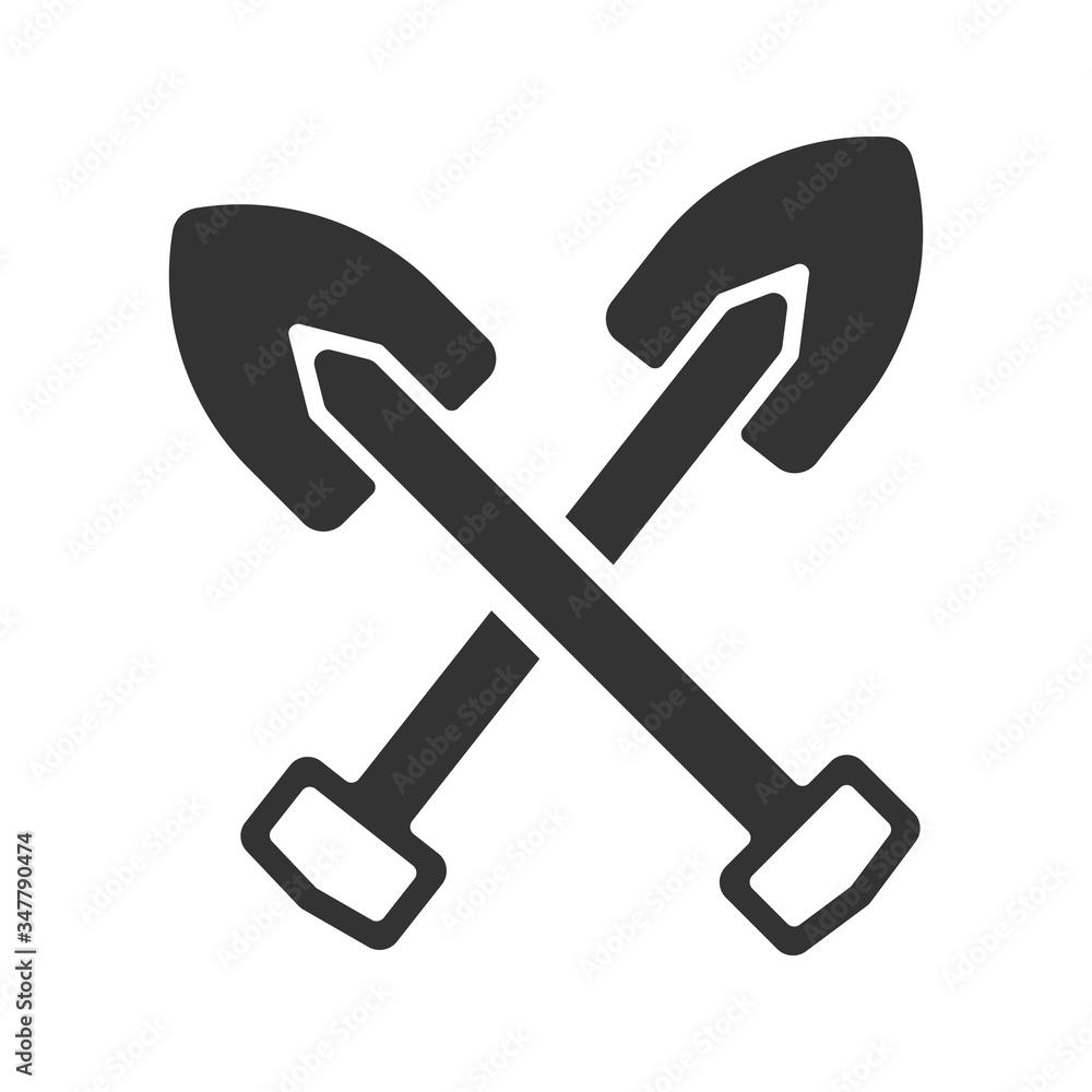 Digging shovel icon Digging shovel icon