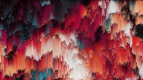 Abstract Colorful Geometrical Artwork,Abstract Graphical Art Background Texture,Modern Conceptual Art,Synthwave Aesthetic Poster Print,3D Rendering