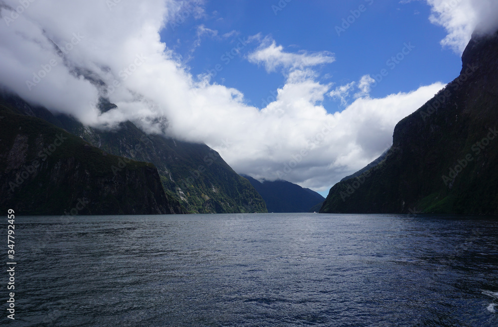 A view of the sound from the boat A view of the sound from the boat