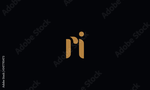 RI Letter Minimal Logo Design Template Vector illustration 