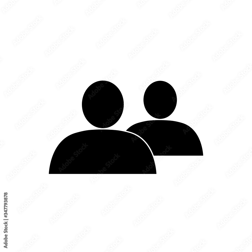 People icon. Simple representation of group of people. Vector Illustration People icon. Simple representation of group of people. Vector Illustration