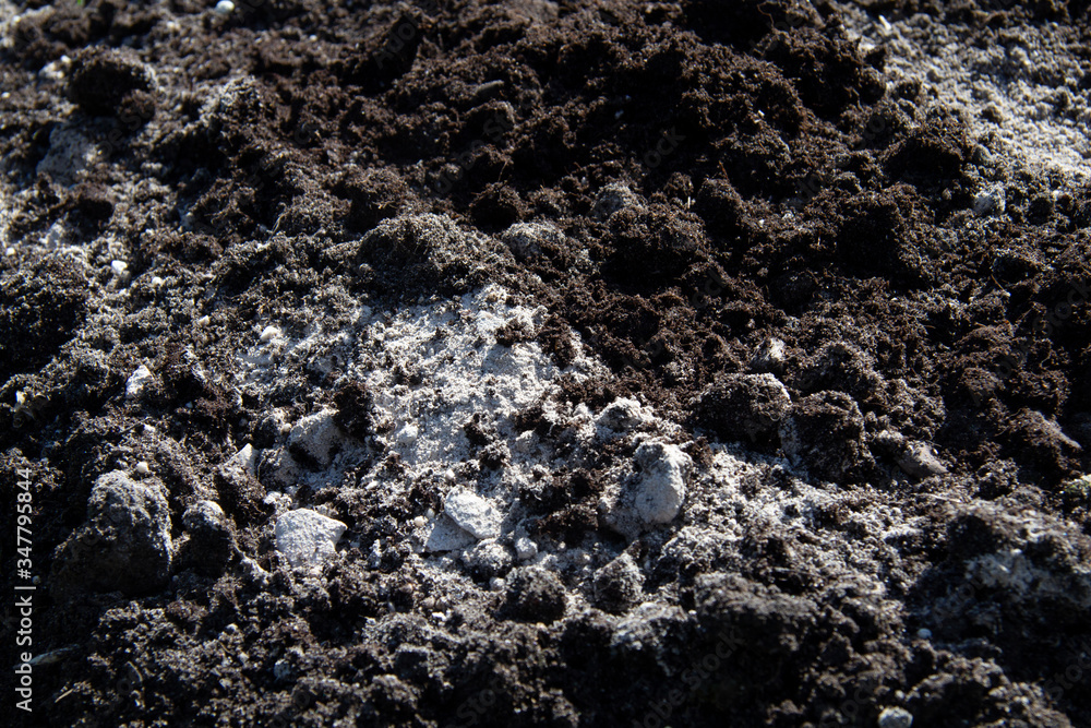 Spring fertile land fertilized for the sowing Spring fertile land fertilized for the sowing