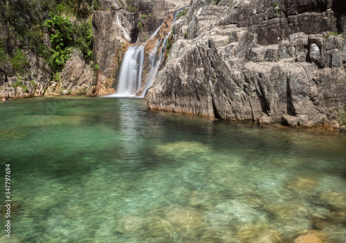longtime exposure waterfal peneda geres national park photo