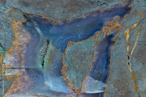 Natural mineral agate stone texture detail closeup